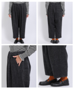 ヘリンボンウールシャギー　パンツ